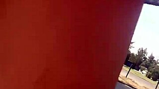 she's strolling naked on the street, flashing passersby