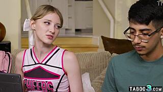 Teen Cheerleader Melody Marks Loses Virginity To Shy Guy's Dark Cock!