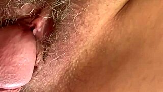 check out this hairy pussy getting fucked in slow motion closeup.