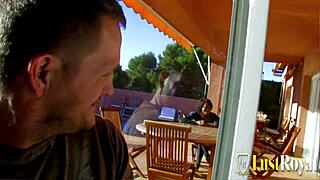 Juliana Val and Yesenia Rock Threesome Fuck by the Pool