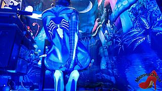 Spiderbabe in a sexy Halloween costume!