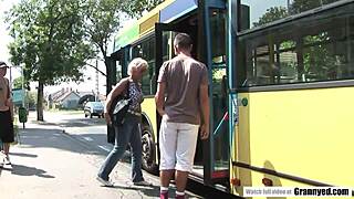 Granny Orhidea seduces young dick!