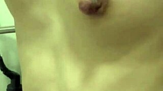 After Shower with Japanese Wife I Pinched and Licked Her Big Nipples During Sex