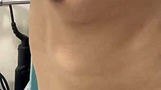 After Shower with Japanese Wife I Pinched and Licked Her Big Nipples During Sex