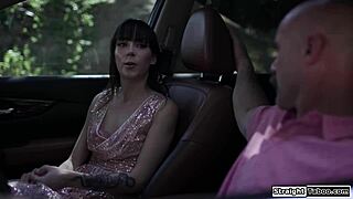 that guy was anal fucking his stepson's petite girlfriend outdoors, her small tits bouncing