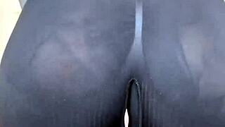 Milf Sheer Leggings Close-Up