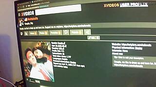 Girlfriend Kneels Before Desk for Rough Action