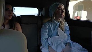 Picking Up Stranded Amish Cutie For A Steamy Foursome