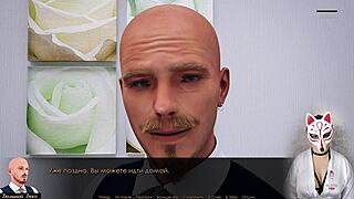 In the office, the secretary with stockings fulfills a special request roughly