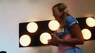 Hey, watch this blonde schoolgirl get fucked and cum on her face 😏