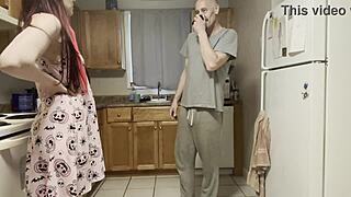 I caught my step daughter drinking late and fucked her tight holes