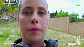 camera lady lyne shows threesome