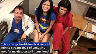 Bold Little Mina Poisoned by Kryptonite Condom, Needs Intense Doctor Saving in Tampa Gyno Exam!