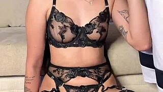 Vertical Lingerie Blowjob!
