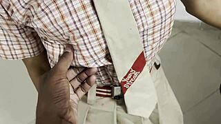 Step Daddy Twists Her 18+ Titties Hard After School Fuck