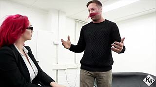 Sexy Secretary Jasmine James Disciplines Naughty Co-Worker In Office