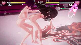 who will win this lesbian battle with fingering and anal?