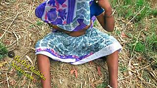 Indian couple fucking outdoor in forest