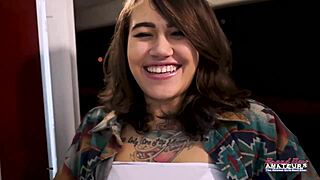 i am brunette cutie rihanna dildo fucking pussy and deepthroating hard cock