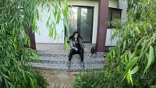 a lot of cum on my shiny down-jacket from the gardener 270- preview