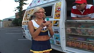 kacey jordan plays with ice cream in her mouth before engaging in passionate sex