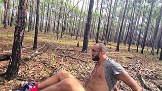 I followed this gorgeous redhead Latina doing exhibitionism on the trail, leading to full outdoor sex.