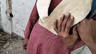 I watch the Indian schoolgirl ride her boyfriend's big cock.
