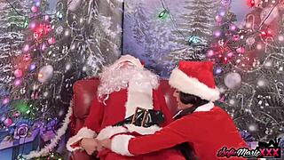 Milf Sofie Marie Seduces Santa Rides Massive Dick