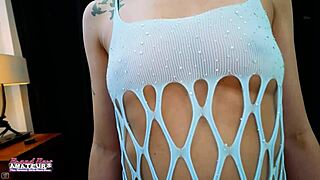 Horny Slim Brunette Mercedez Fills Her Pussy With A Vibro And Gives A Bj