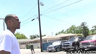 Blonde milf enjoys rough anal with big black cock in interracial session