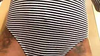 unsnap to reveal pussy, tits, and ass during face sitting