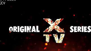 Slim blonde Loli Pop takes double penetration hard in her ass