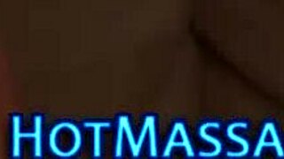 Lingerie masseuse tugging cock in intriguing session