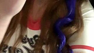 kandy kane gives deepthroat blowjob to homemade amateurs