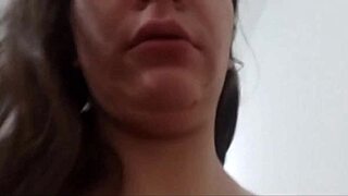 Latina teen Talia fingers her pussy and deepthroats dildo in solo casting