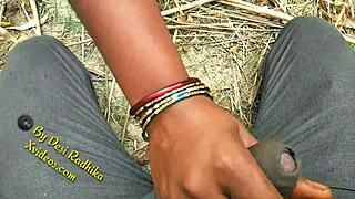 Indian couple fucking outdoor in forest