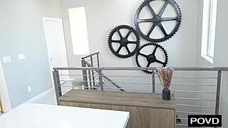 cock tease lets her man drain his balls in her cunt