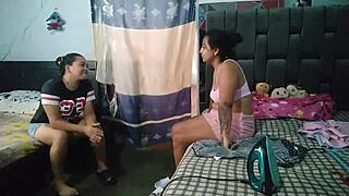 ella surprises me with ass licking right after i finish ironing!!