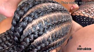 Doggy style done right with lesbian strapping, juicy tits and ass licking.