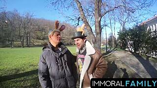 Mia Trejsi begs for double dicks in pussy pounding.