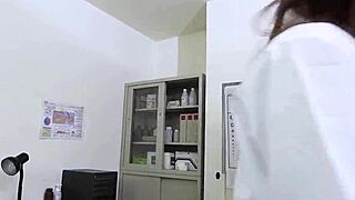 i'm a petite japanese teen nurse giving blowjob to client and swallowing