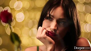 Små tighta snygging Aubrey rider hård kuk hela natten