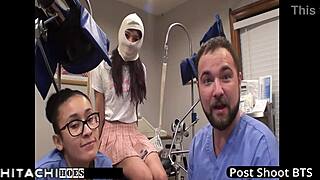 human guinea pig receives mandatory hitachi treatments from nurse - patient 135