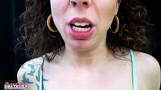 Horny Slim Brunette Mercedez Fills Her Pussy With A Vibro And Gives A Bj