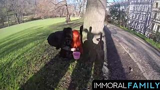 Mia Trejsi begs for double dicks in pussy pounding.