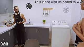 unfaithful wife fucks her coworker while husband is away