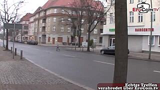 Normale deutsche teen 18+ auf der straße zum sex überredet