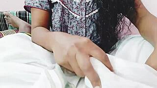 Desi wife gives dirty blowjob.