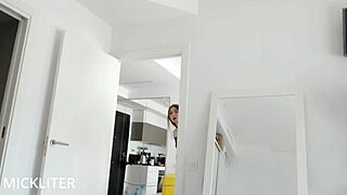 My horny roommate dries my balls perfectly