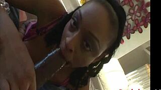 ebony girl engages in intimate activities with partner